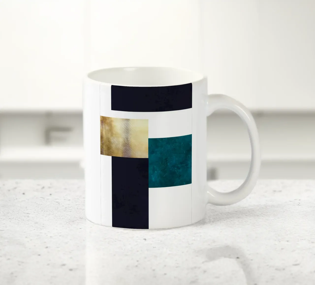 abstract geometric square feeling tazza in ceramica da vintageshop