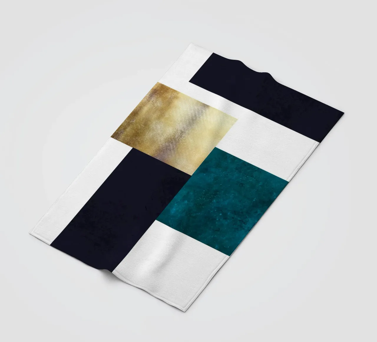 abstract geometric square feeling coperta in pile da vintageshop