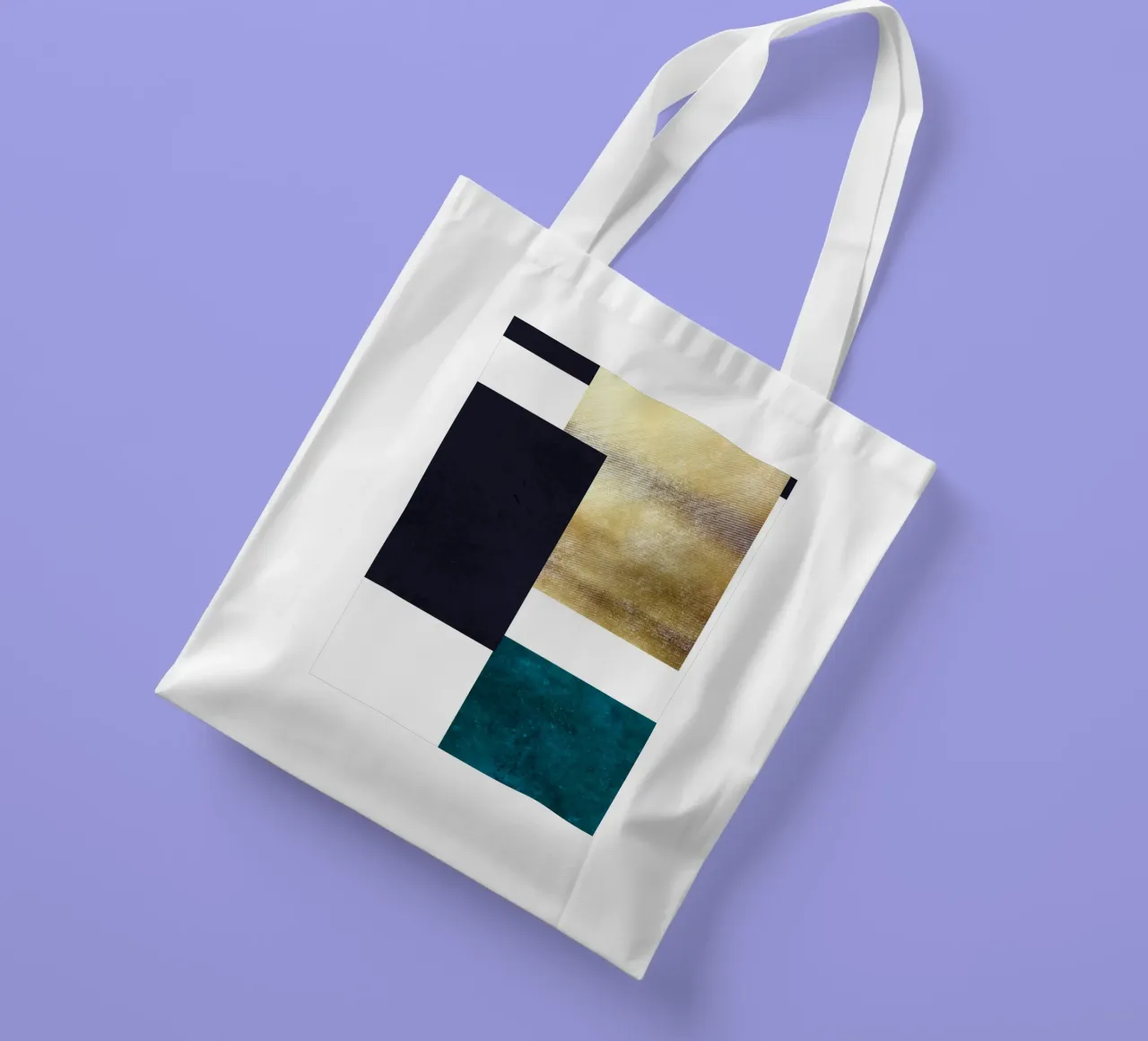 abstract geometric square feeling 1 borsa in juta da vintageshop