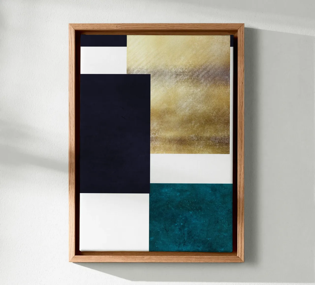 abstract geometric square feeling 1 tela con Cornice a cassetta da vintageshop