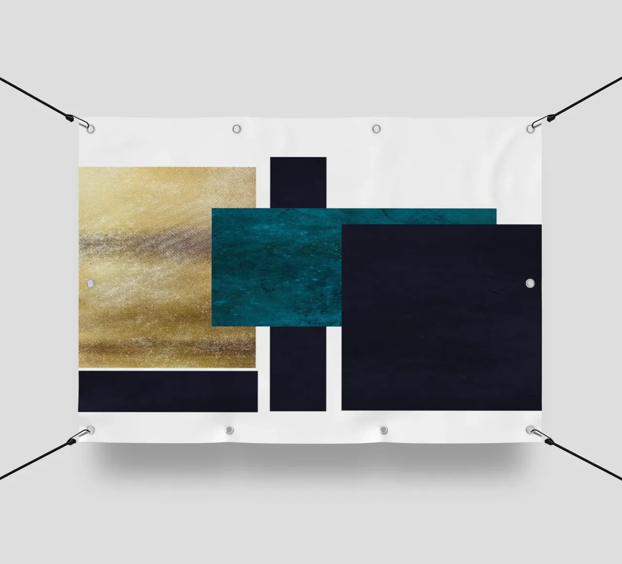 abstract geometric square feeling 2 telo in pvc da vintageshop
