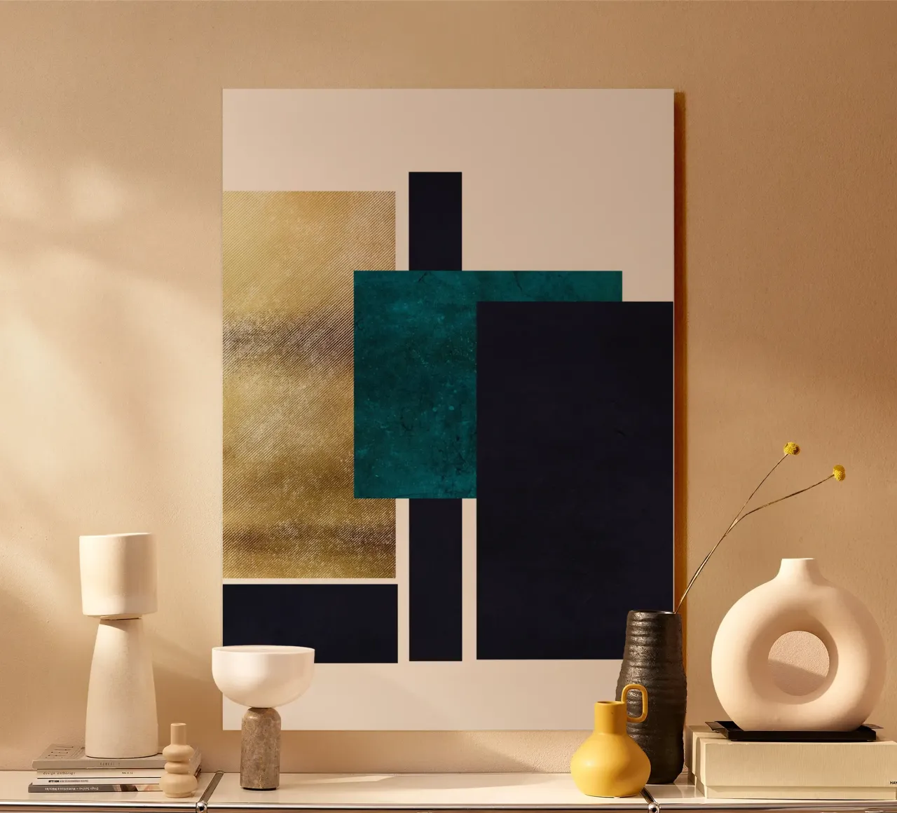 abstract geometric square feeling 2 alluminio dibond da vintageshop