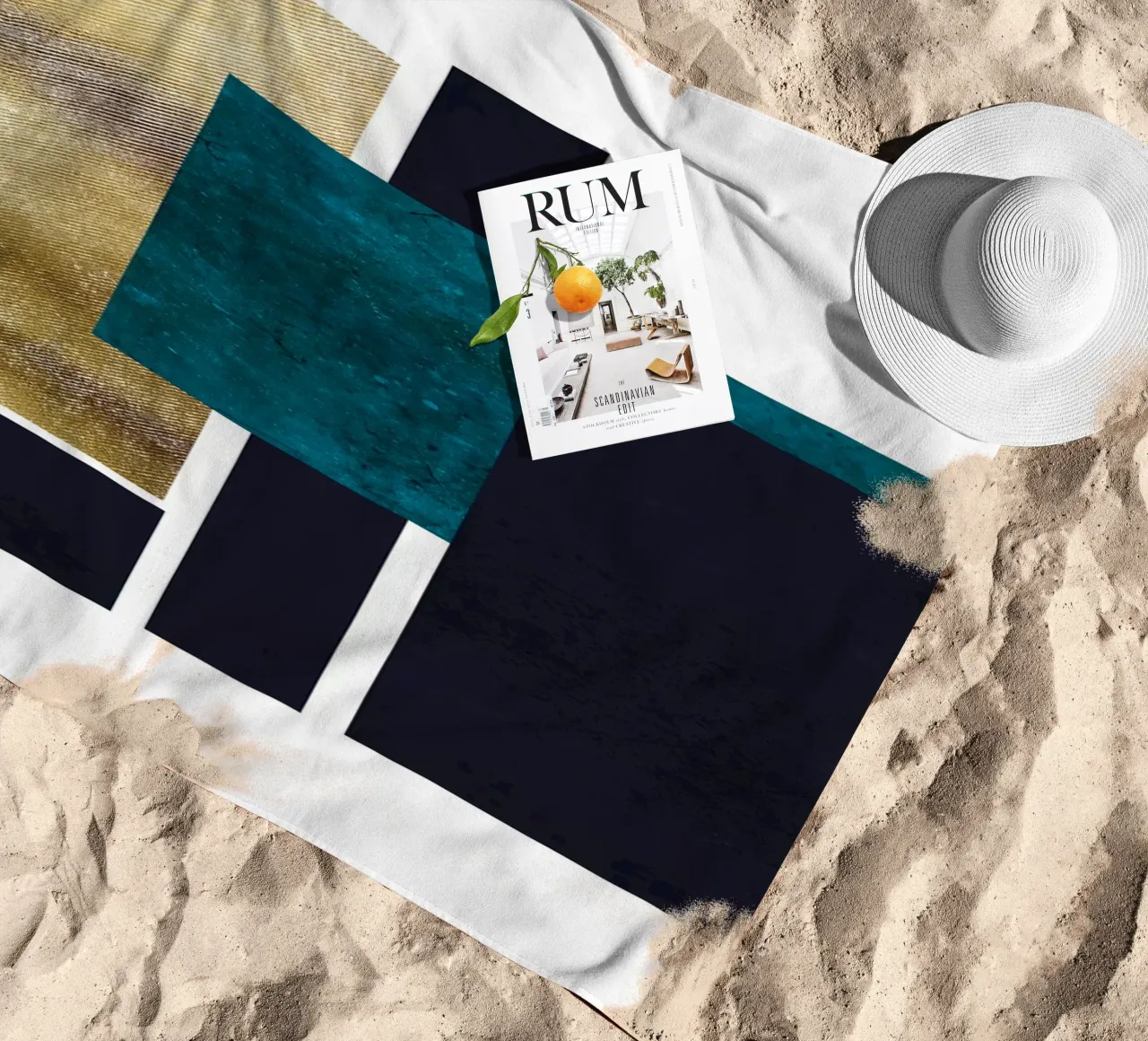 abstract geometric square feeling 2 telo mare da vintageshop