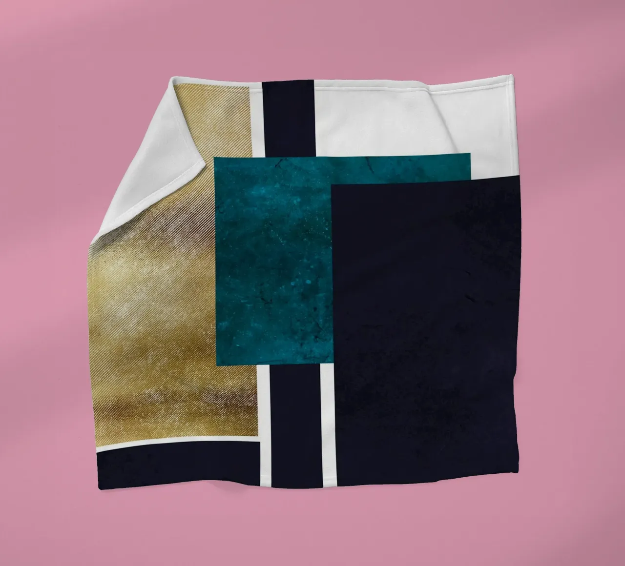 abstract geometric square feeling 2 coperta in pile da vintageshop