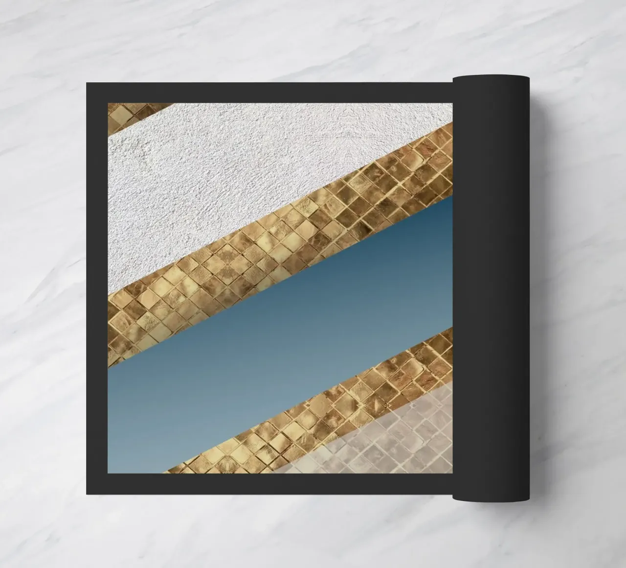 shimmering golden geometric abstract zerbino da vintageshop