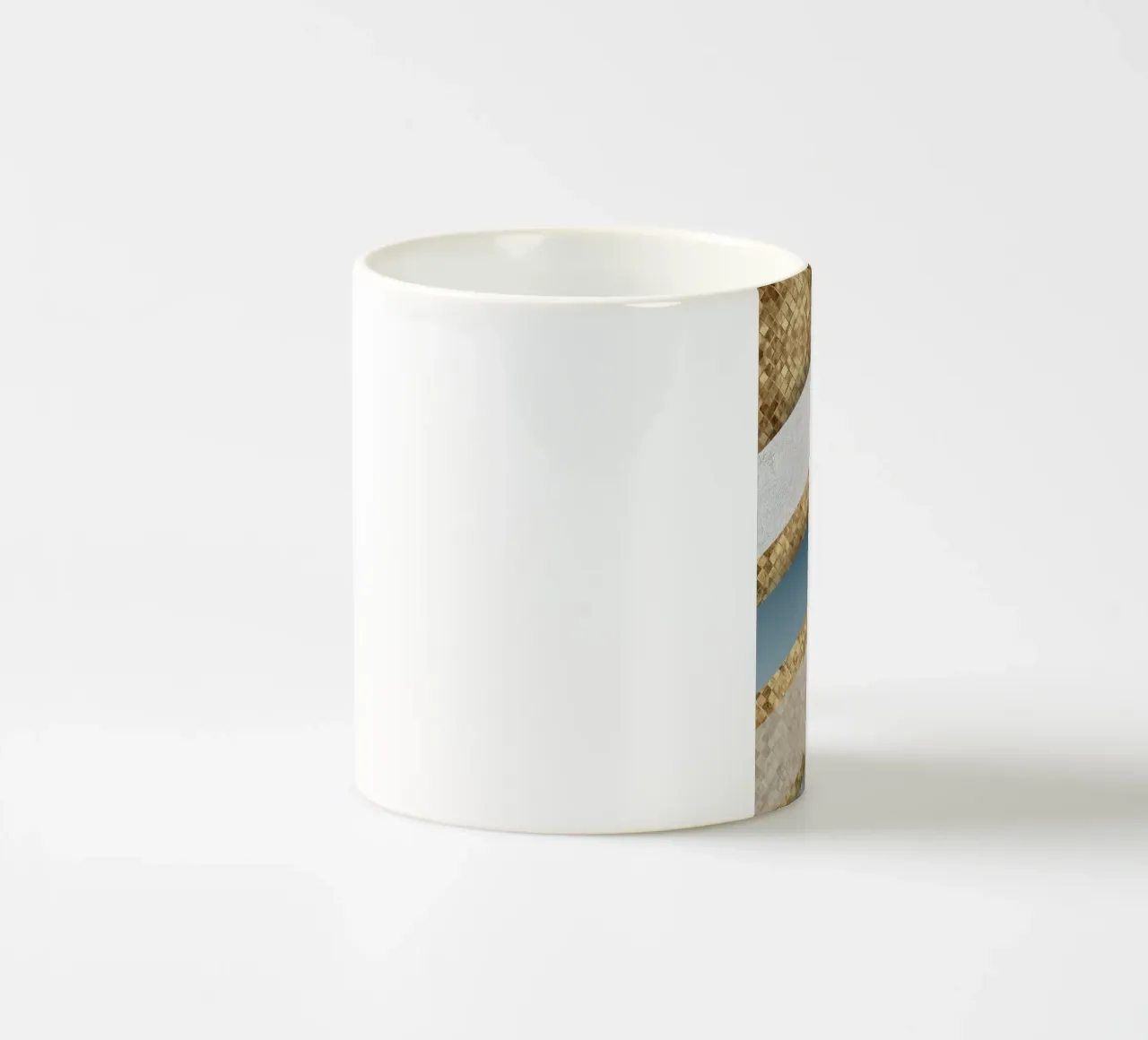 shimmering golden geometric abstract tazza in ceramica da vintageshop