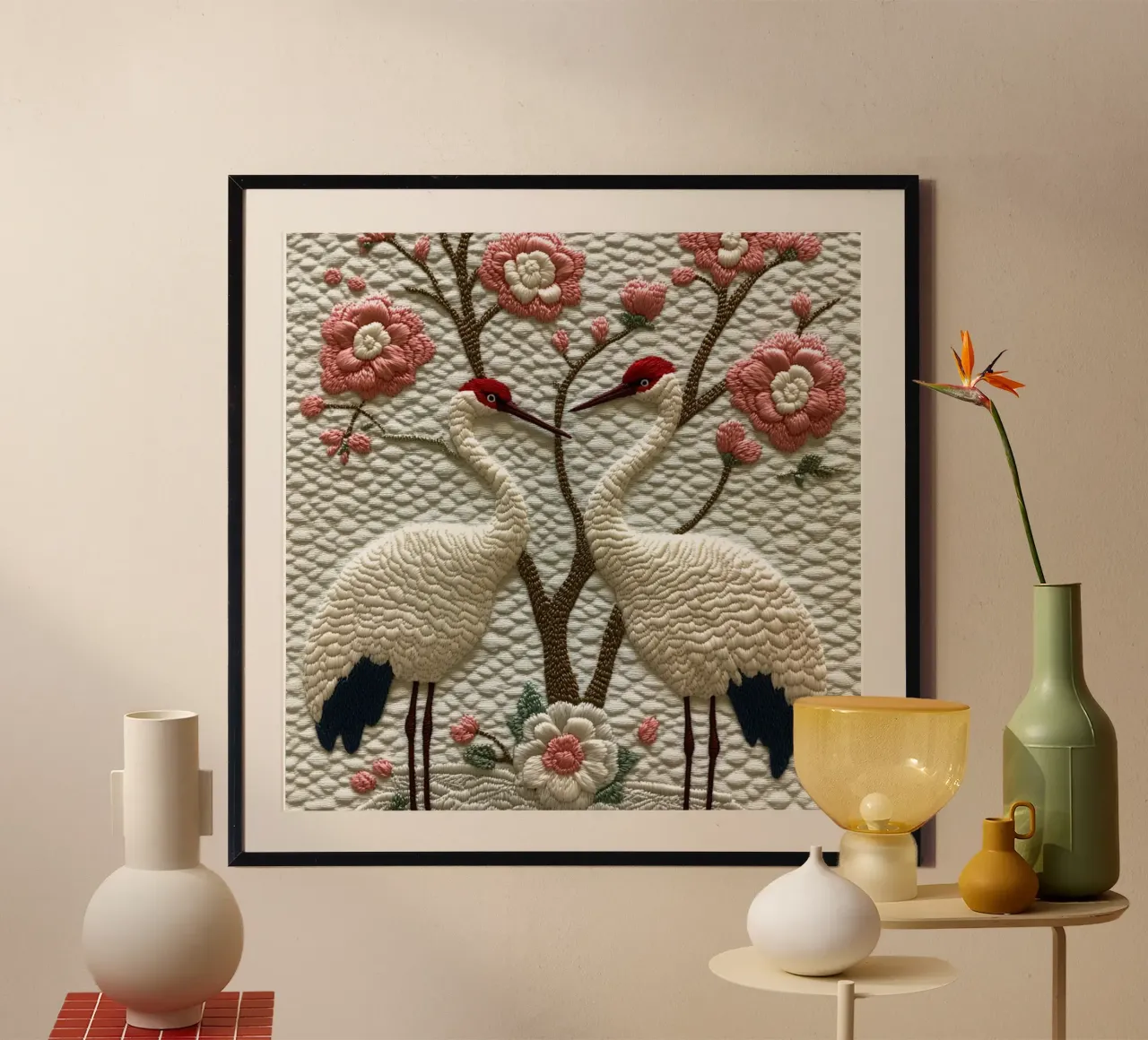 Essenza del Giappone poster con telaio in legno da Wanderlust Vibes