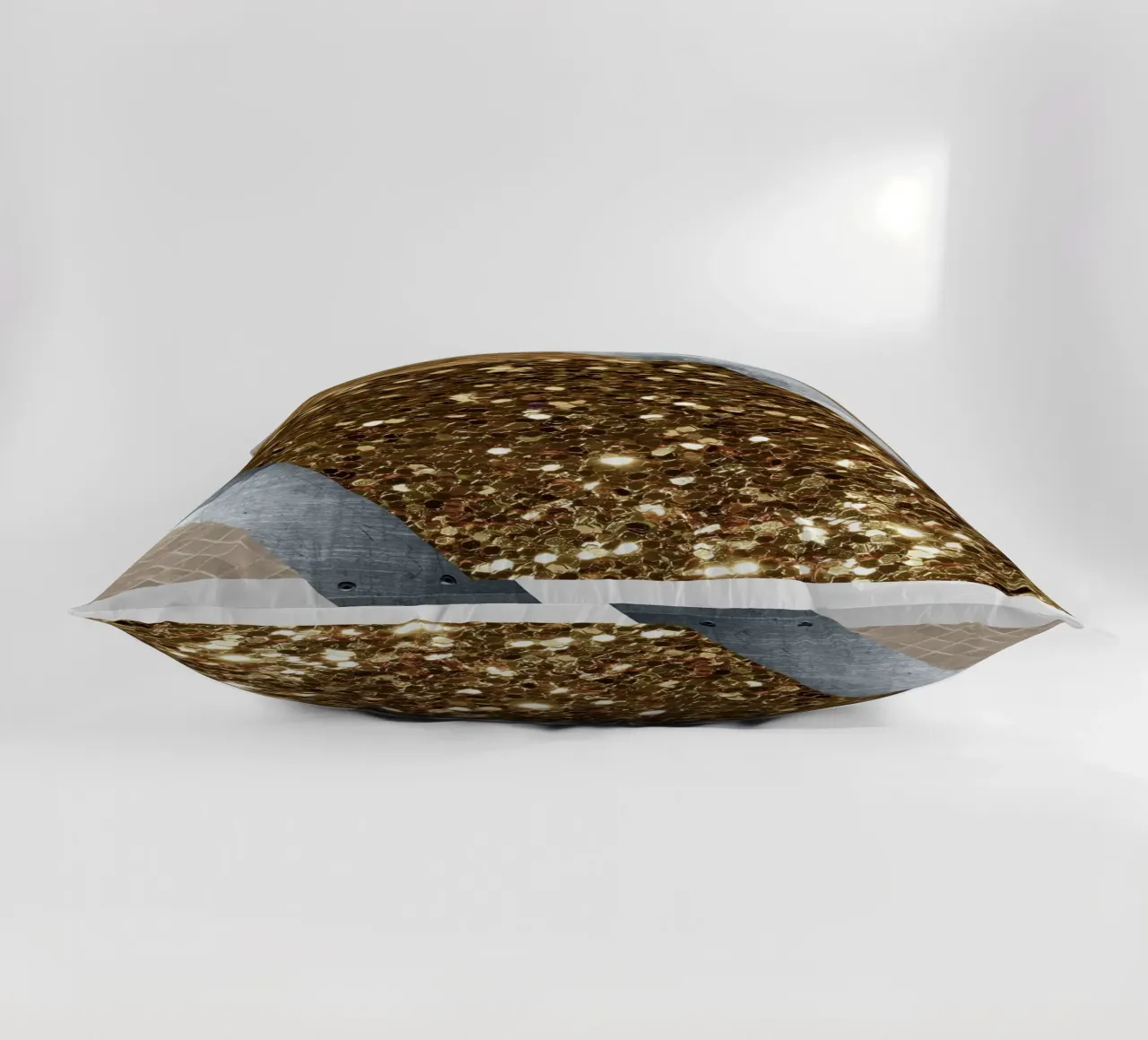 shimmering golden geometric abstract 1 cuscino da vintageshop