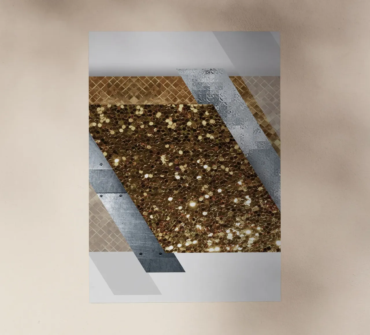 shimmering golden geometric abstract 1 pellicola backlit da vintageshop