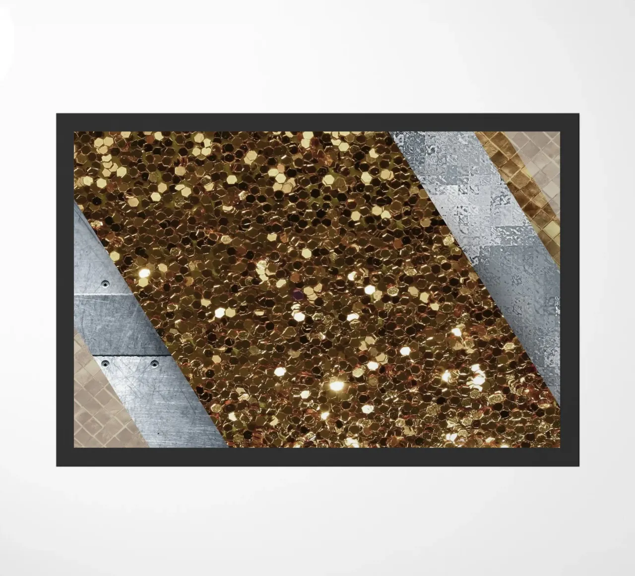 shimmering golden geometric abstract 1 zerbino da vintageshop