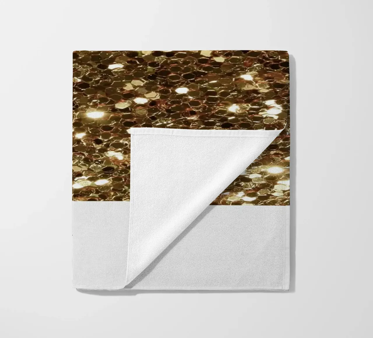 shimmering golden geometric abstract 1 telo mare da vintageshop