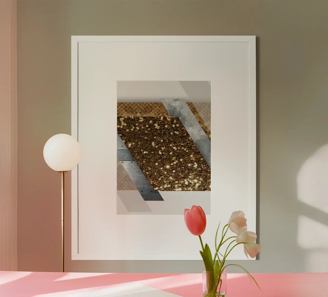 shimmering golden geometric abstract 1 carta hahnemühle da vintageshop