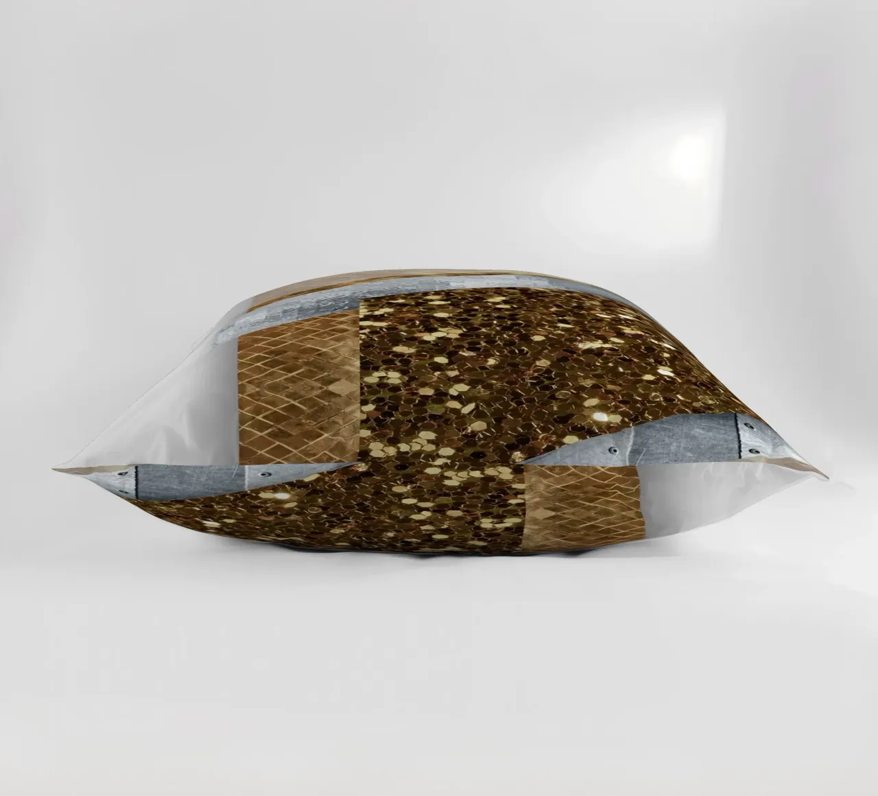 shimmering golden geometric abstract 02 cuscino da vintageshop