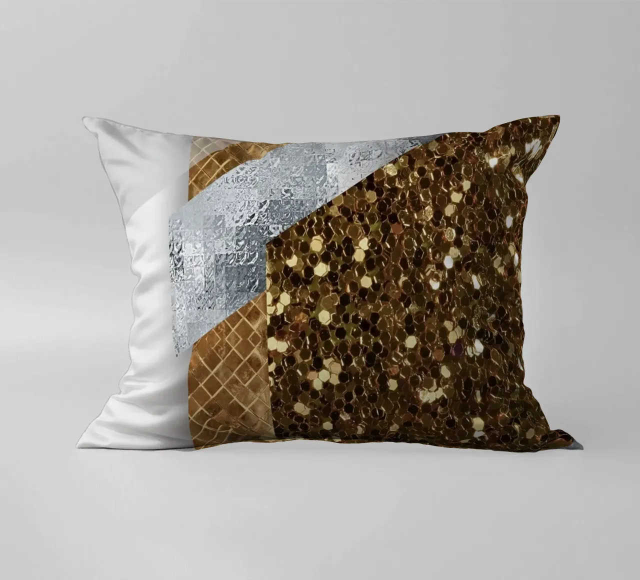 shimmering golden geometric abstract 02 cuscino da vintageshop