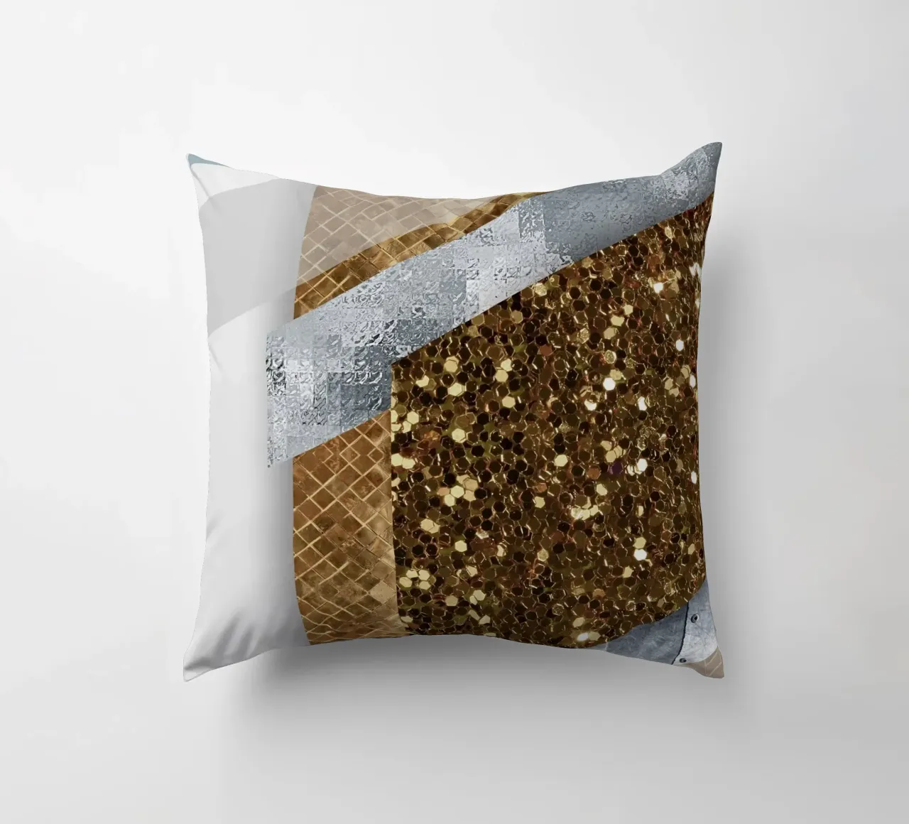 shimmering golden geometric abstract 02 cuscino da vintageshop