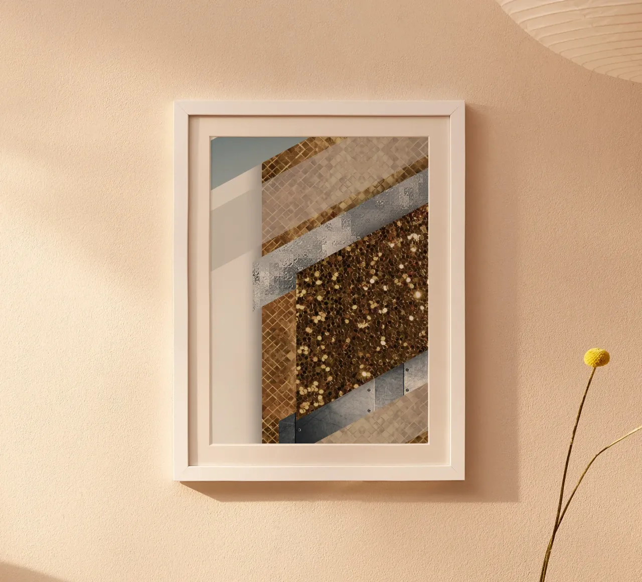 shimmering golden geometric abstract 02 carta hahnemühle da vintageshop