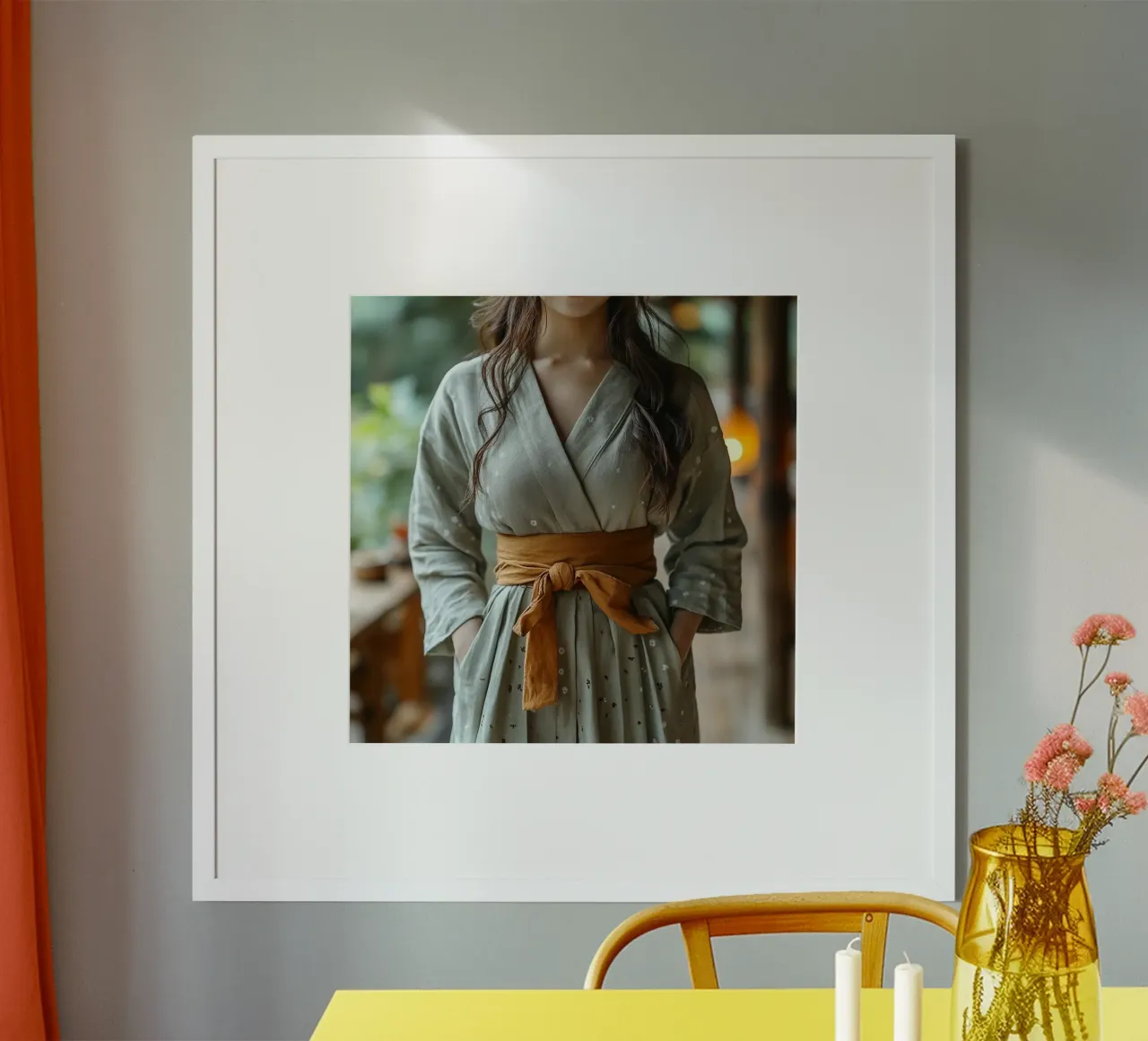 Essenza del Giappone poster con telaio in legno da Wanderlust Vibes