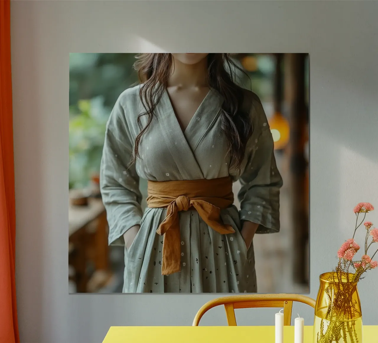 Essenza del Giappone poster con telaio in legno da Wanderlust Vibes