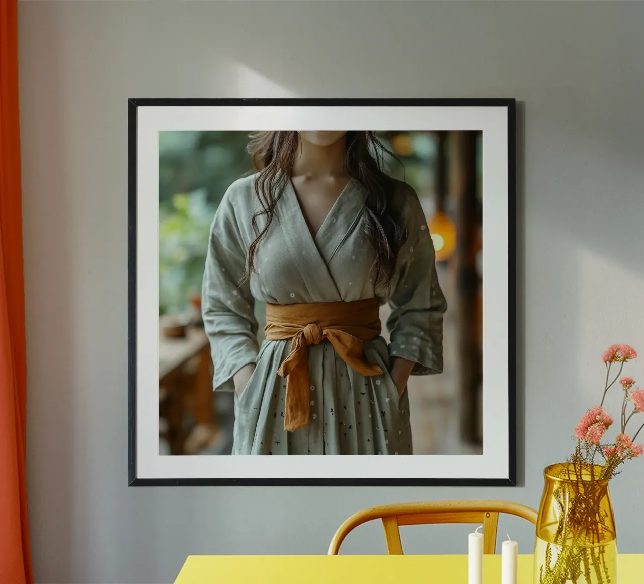 Essenza del Giappone poster con telaio in legno da Wanderlust Vibes