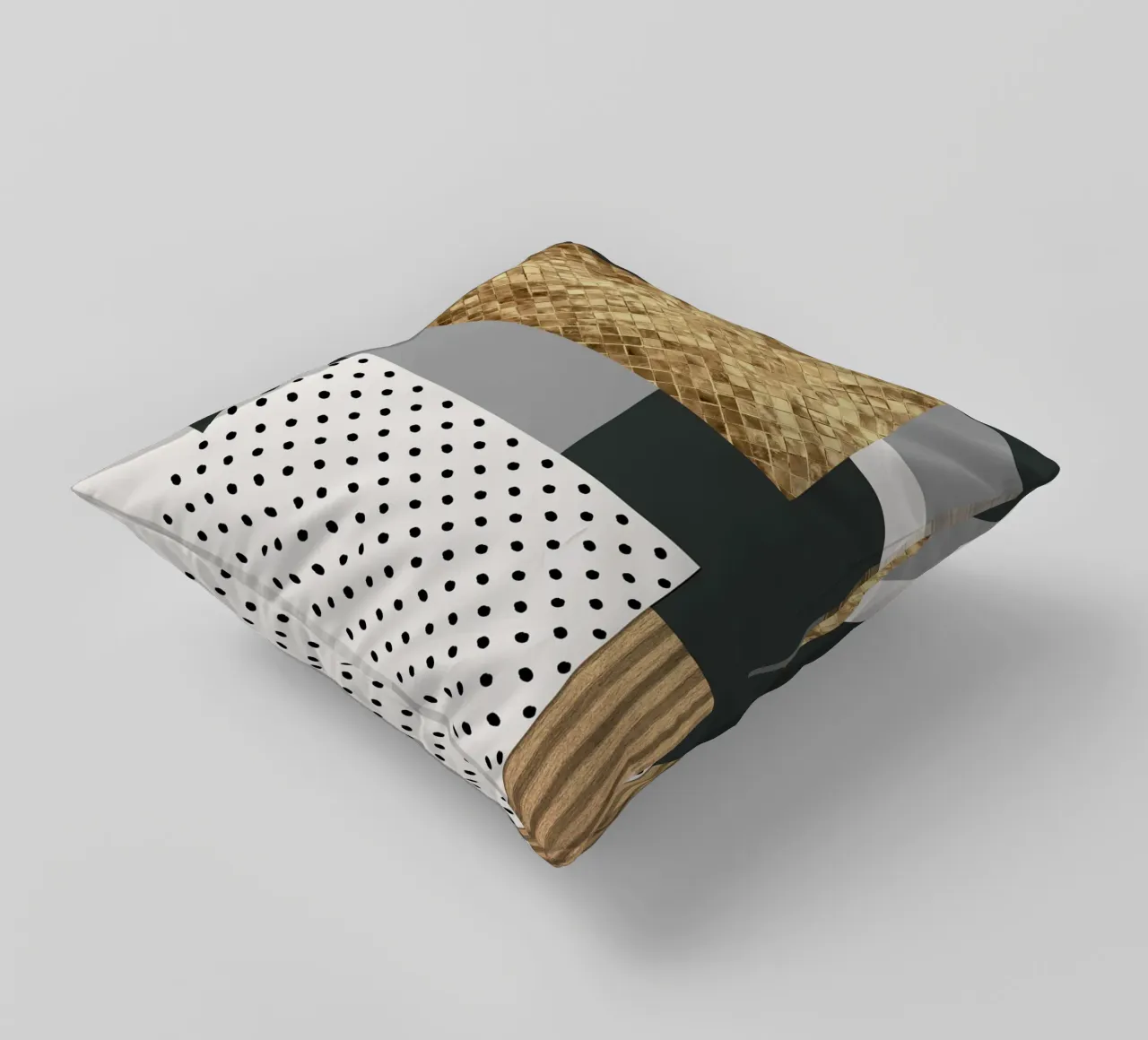 abstract gray and black squares cuscino da vintageshop