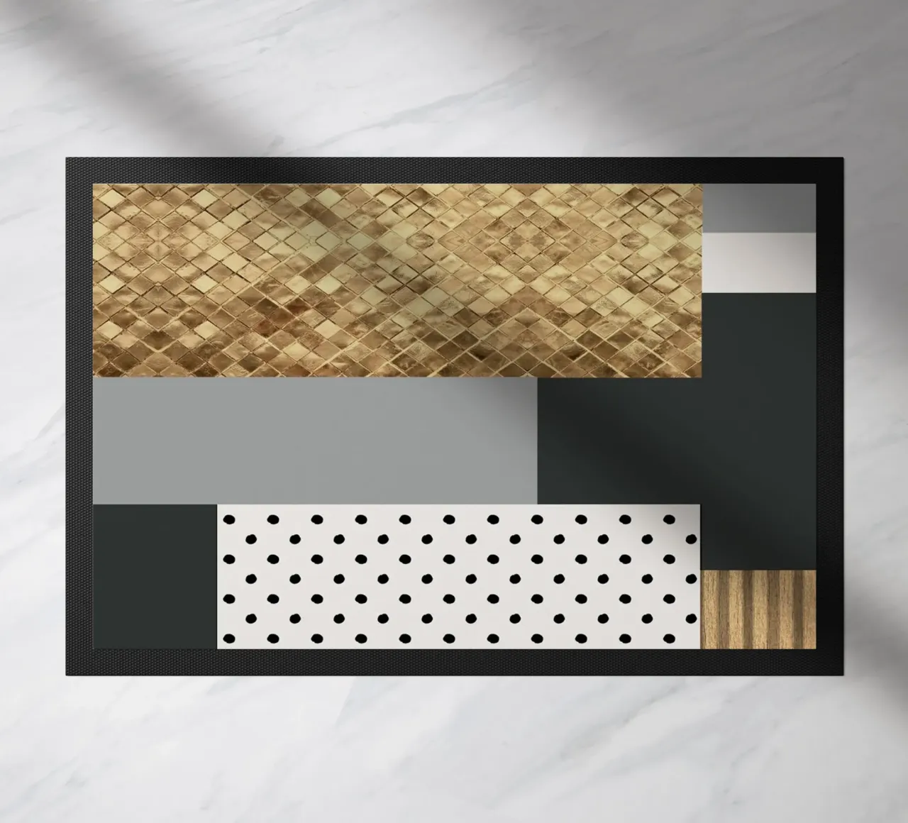 abstract gray and black squares zerbino da vintageshop