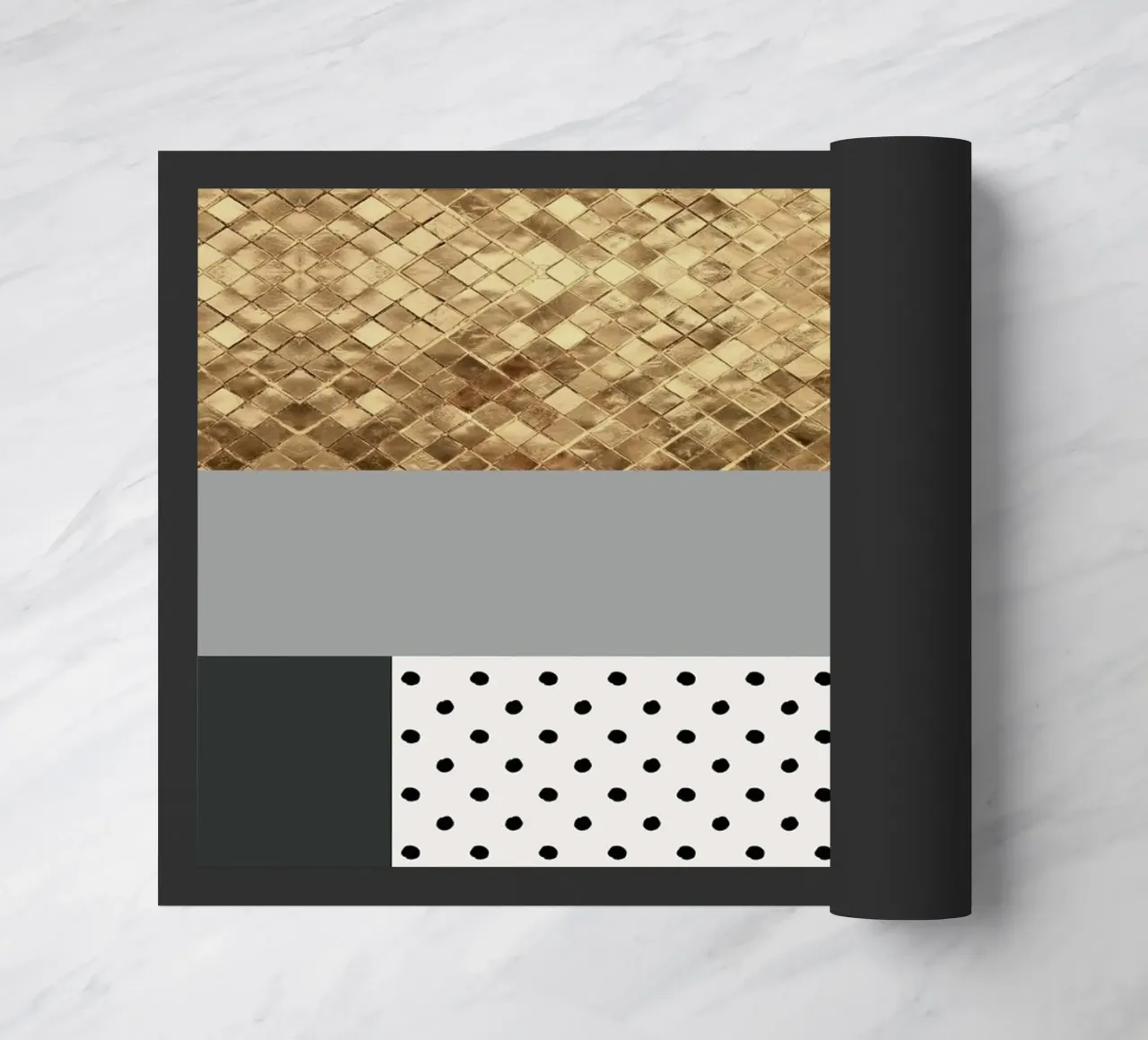 abstract gray and black squares zerbino da vintageshop