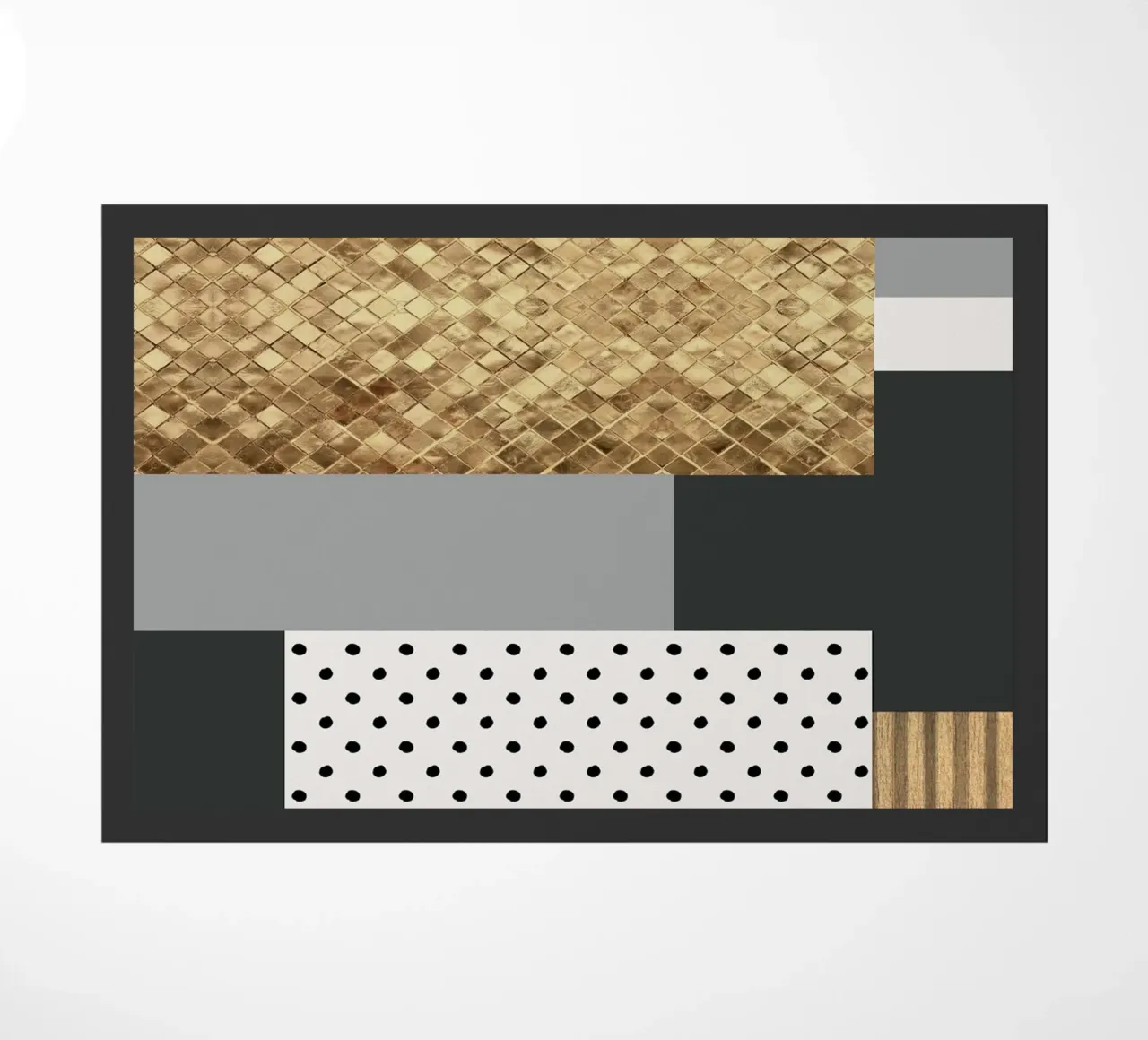 abstract gray and black squares zerbino da vintageshop