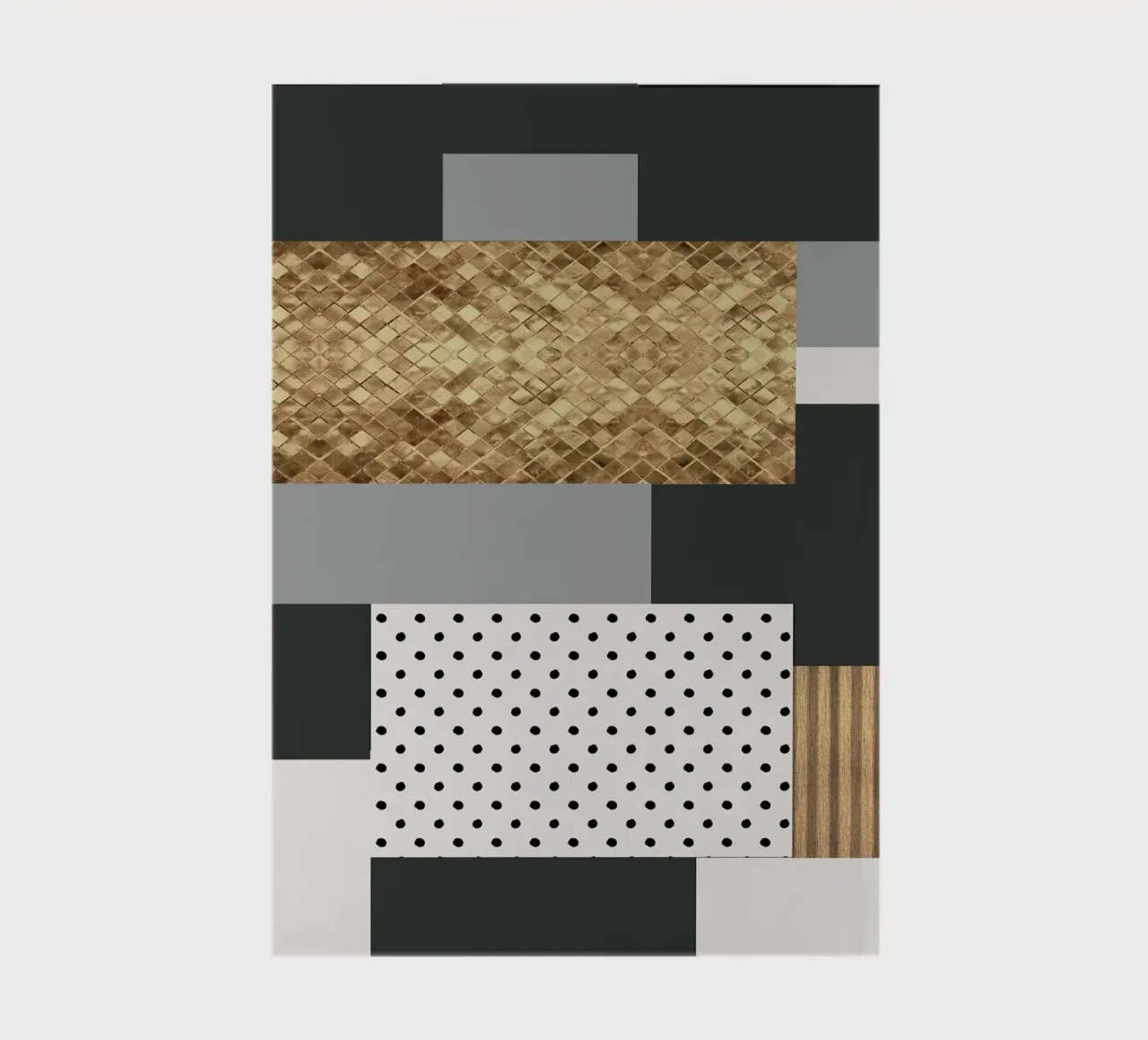 abstract gray and black squares notebook by vintageshop
