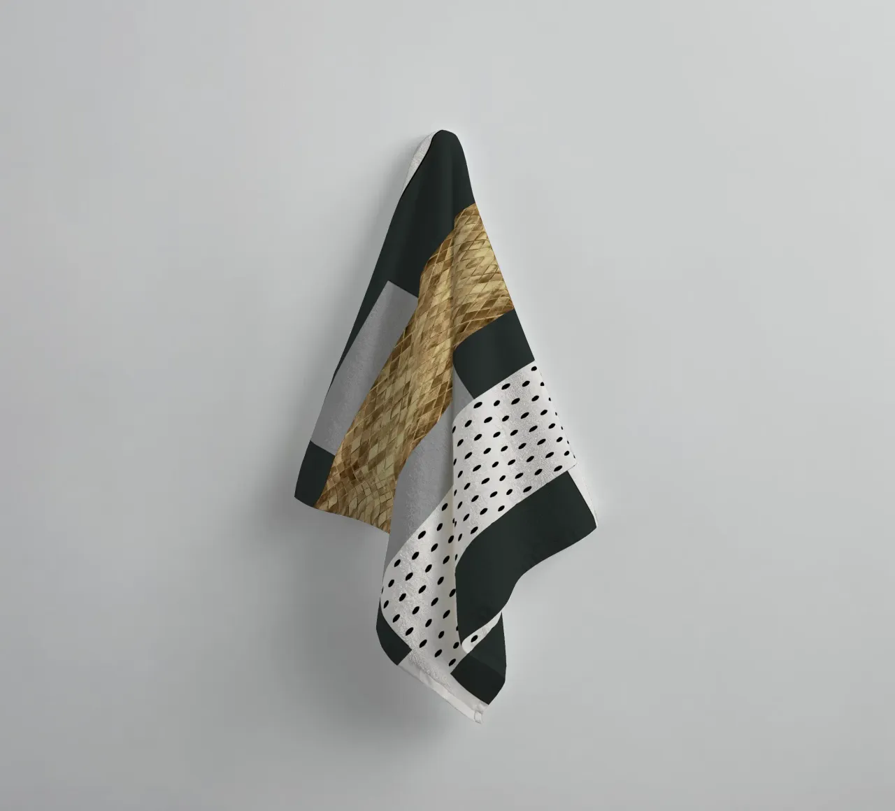 abstract gray and black squares asciugamano da bagno da vintageshop