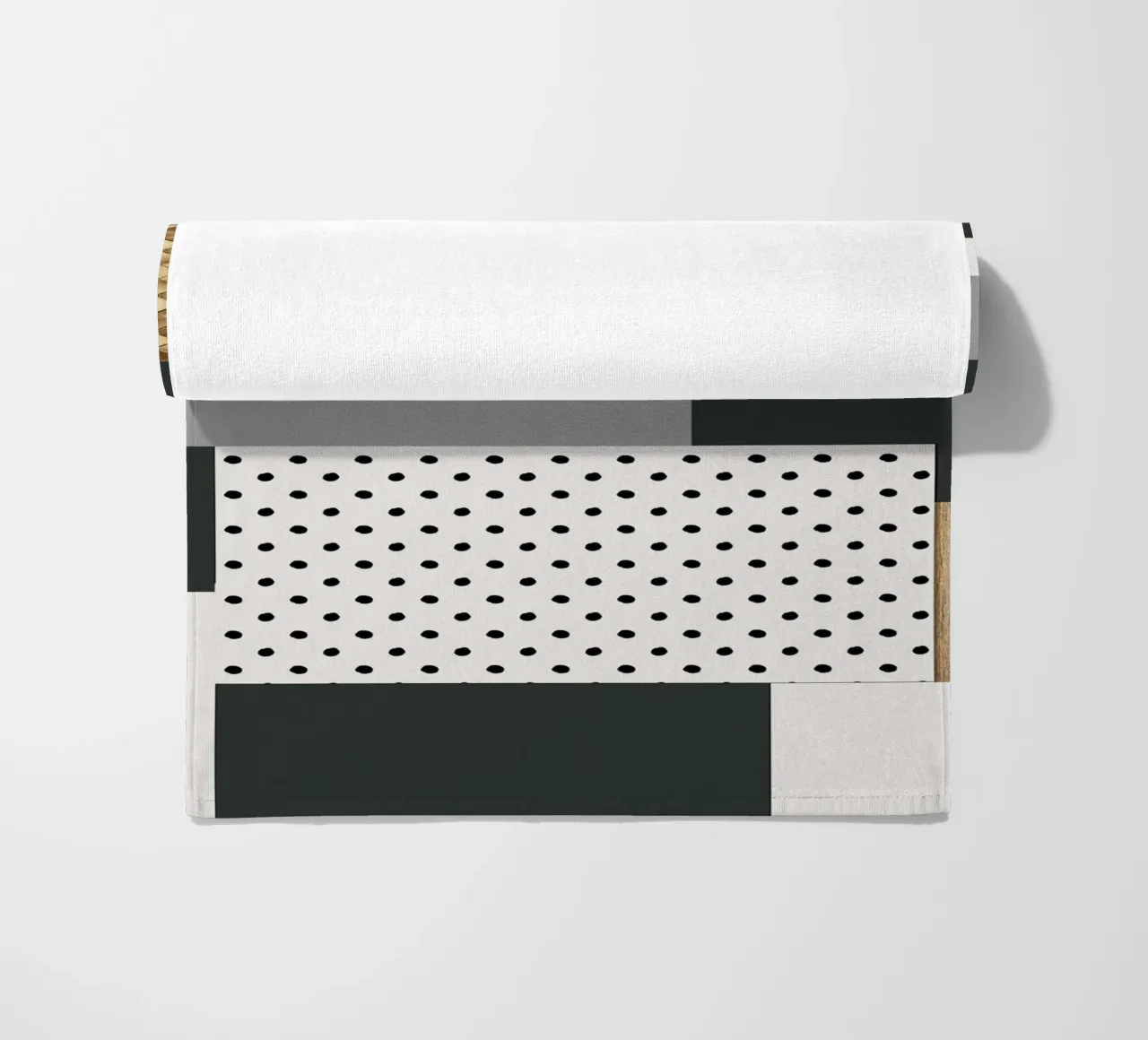 abstract gray and black squares telo mare da vintageshop