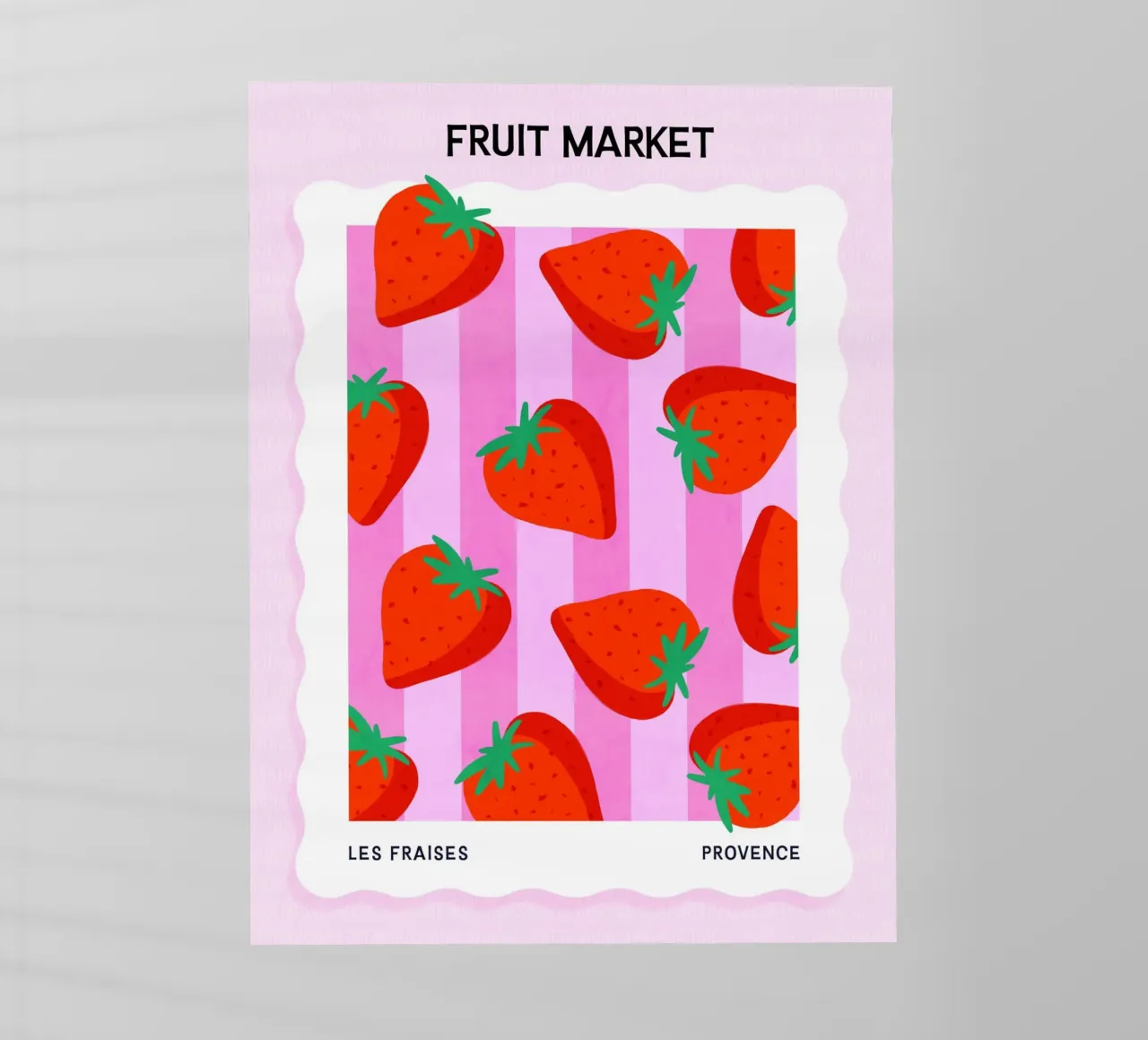 Fragole - Poster del mercato della frutta pellicola backlit da Dominique Vari