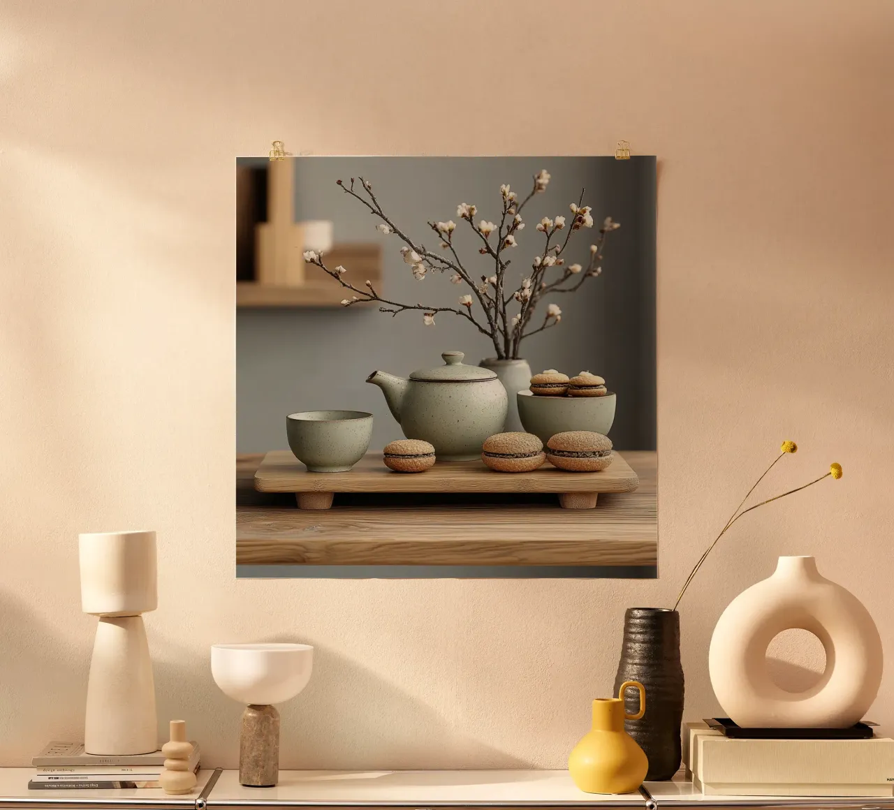 Essenza del Giappone poster con telaio in plastica da Wanderlust Vibes