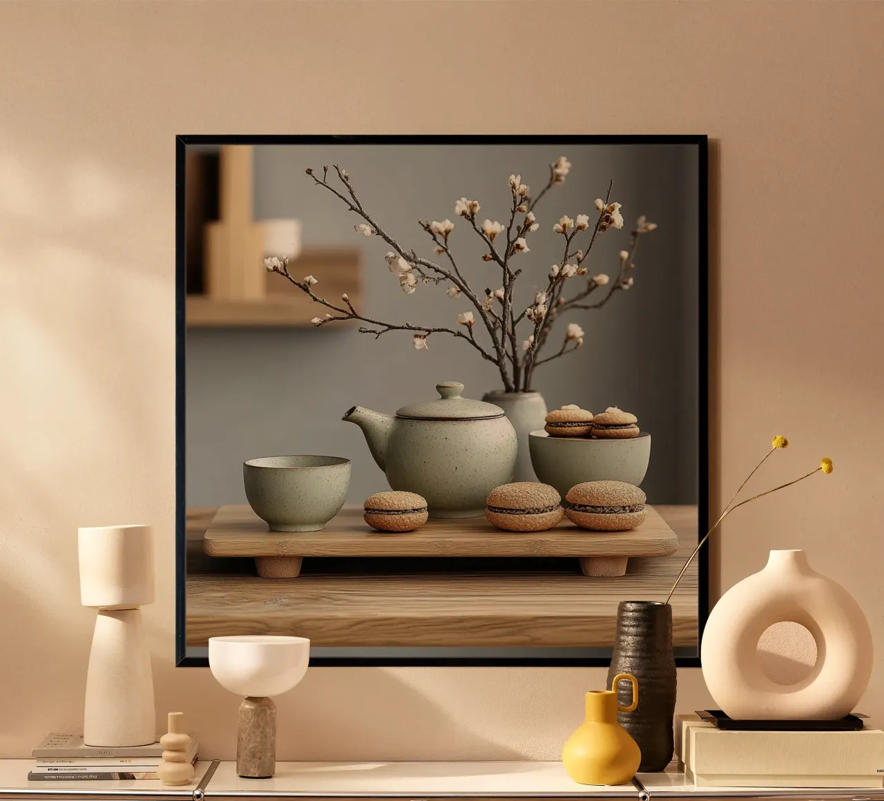 Essenza del Giappone poster con telaio in plastica da Wanderlust Vibes