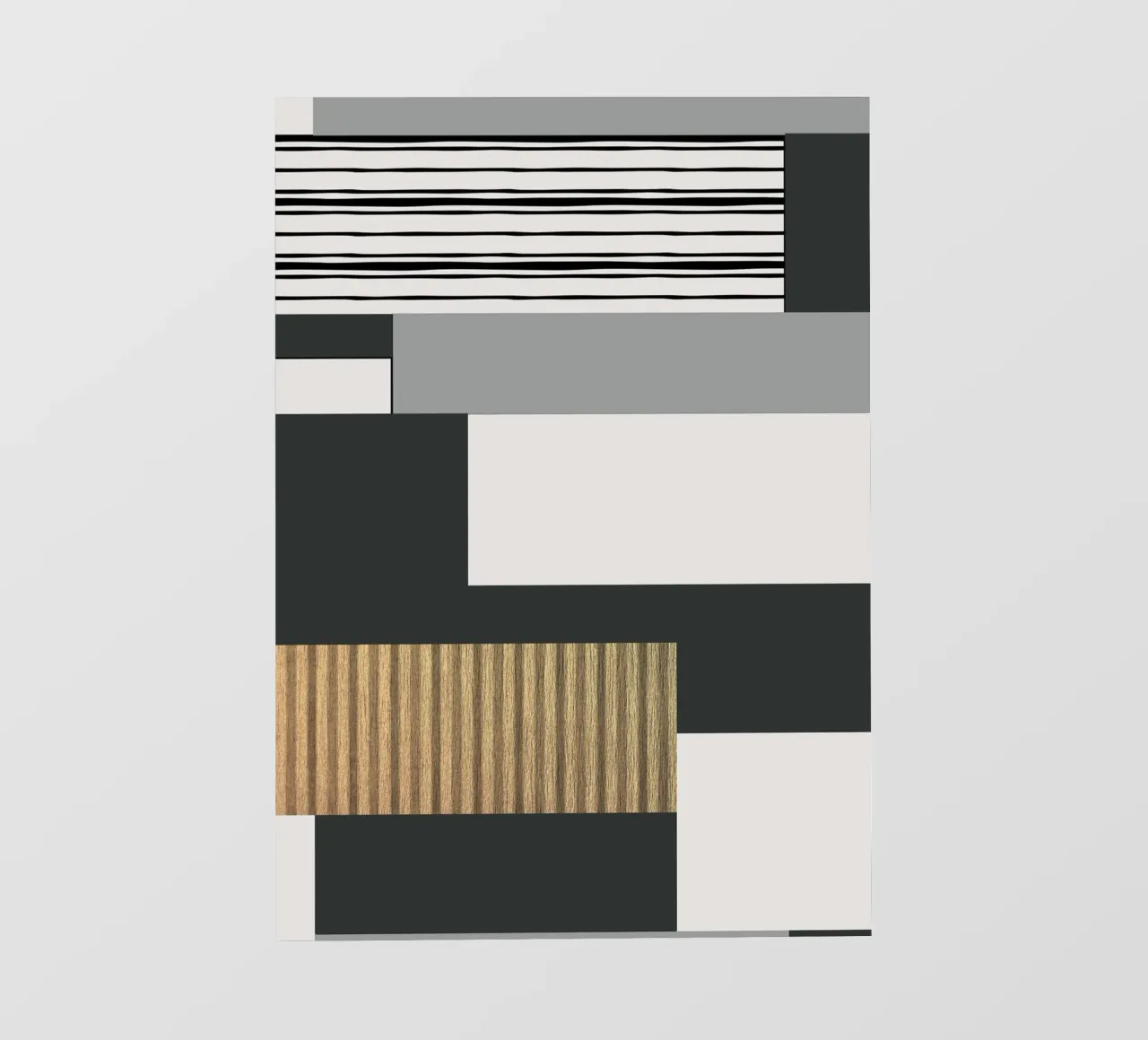 abstract gray and black squares 2 telo in pvc da vintageshop