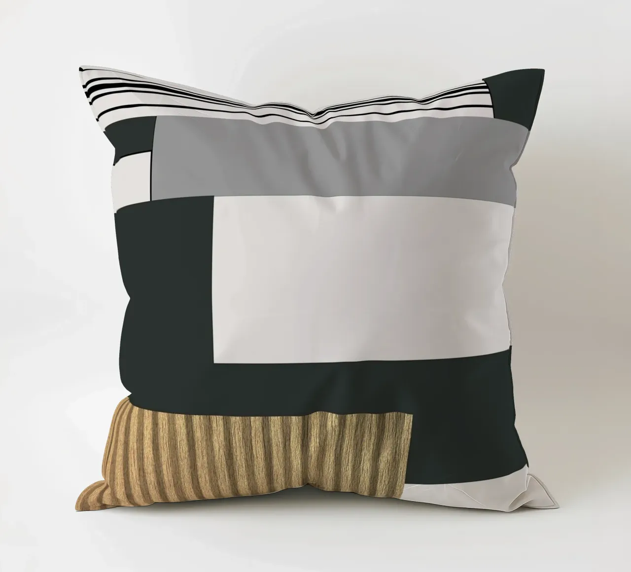abstract gray and black squares 2 cuscino da vintageshop