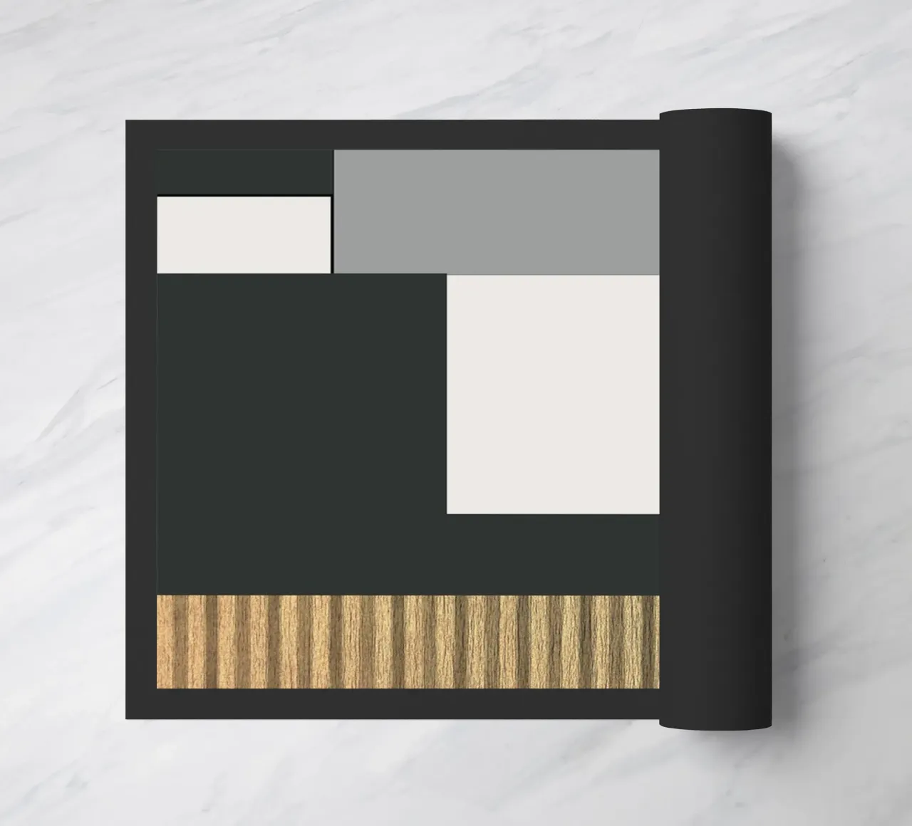 abstract gray and black squares 2 zerbino da vintageshop