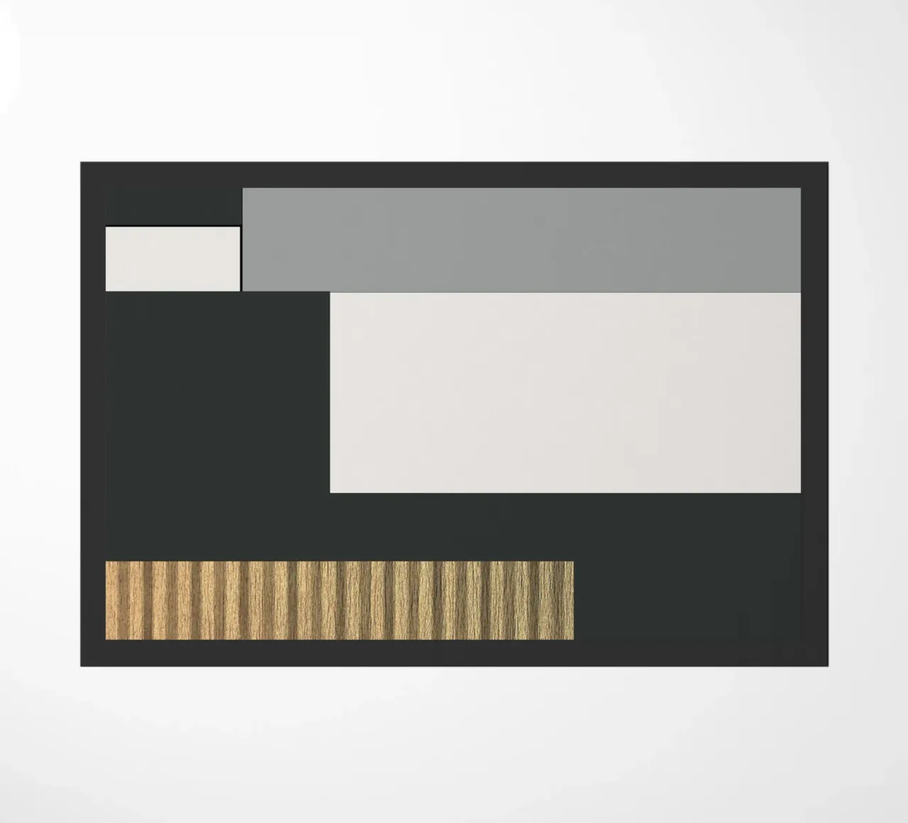 abstract gray and black squares 2 zerbino da vintageshop