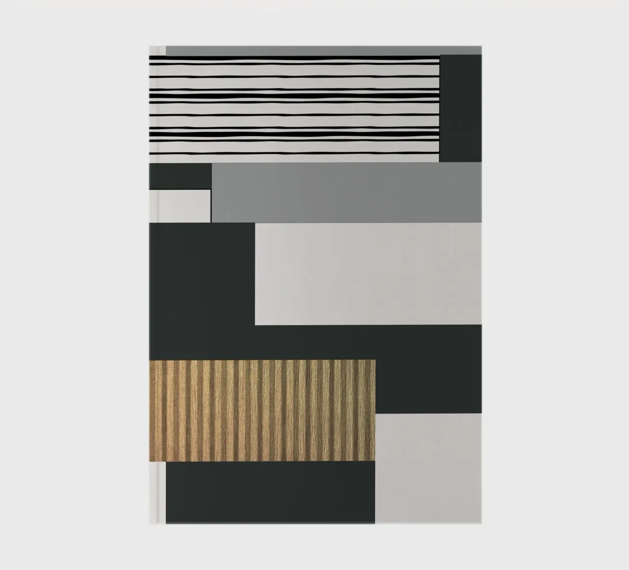 abstract gray and black squares 2 notebook by vintageshop