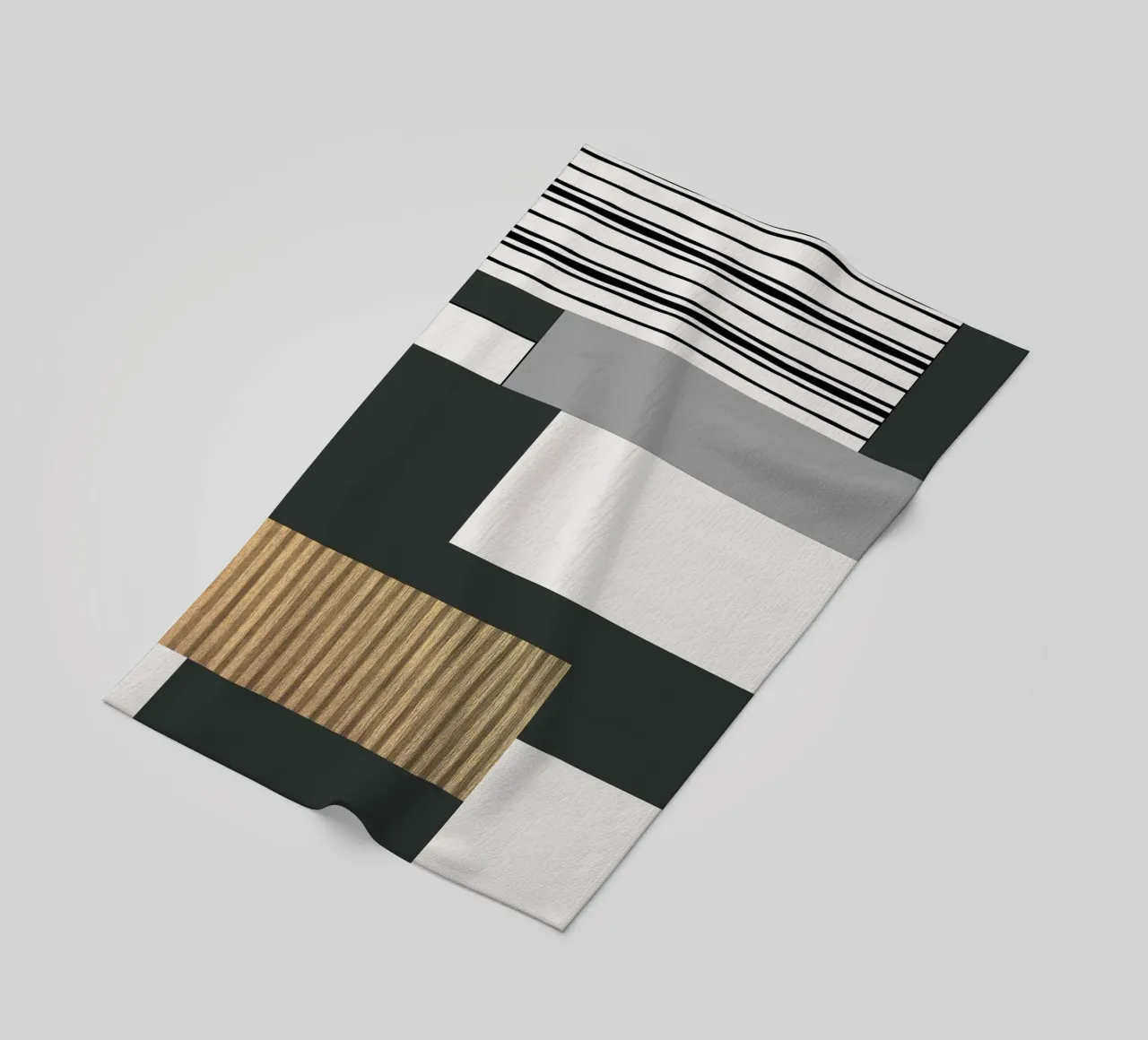 abstract gray and black squares 2 telo mare da vintageshop