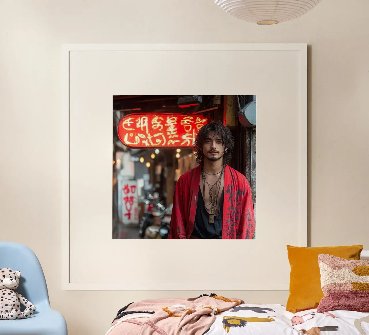 Essenza del Giappone poster con telaio in legno da Wanderlust Vibes