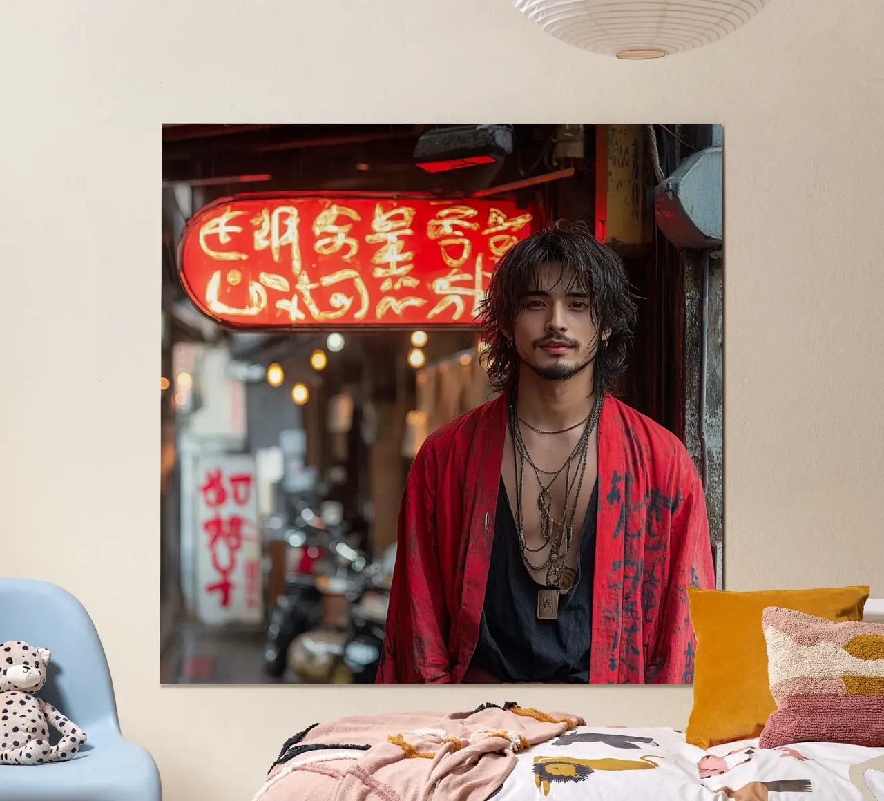 Essenza del Giappone poster con telaio in legno da Wanderlust Vibes