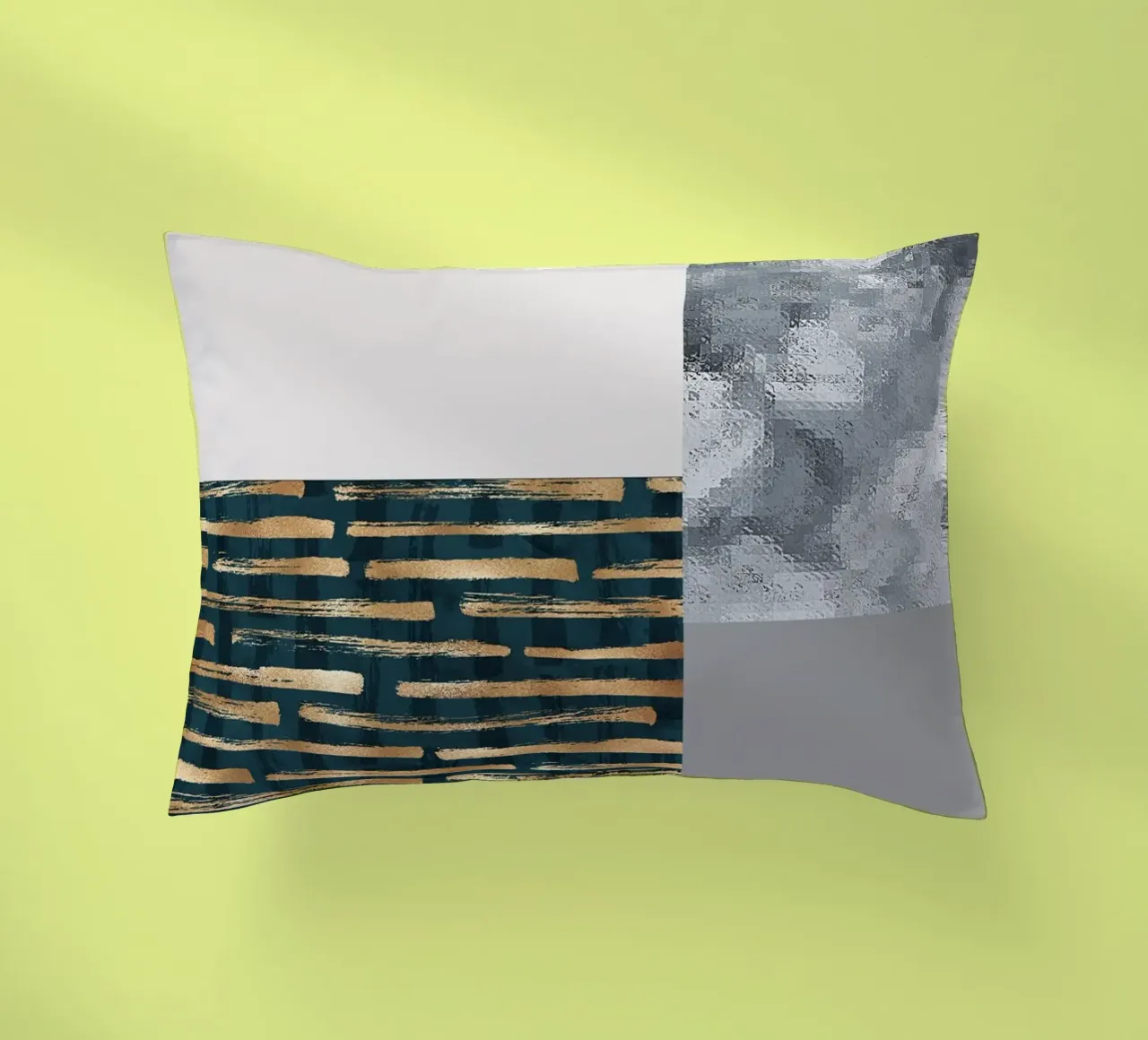 abstract gray and black squares 3 cuscino da vintageshop