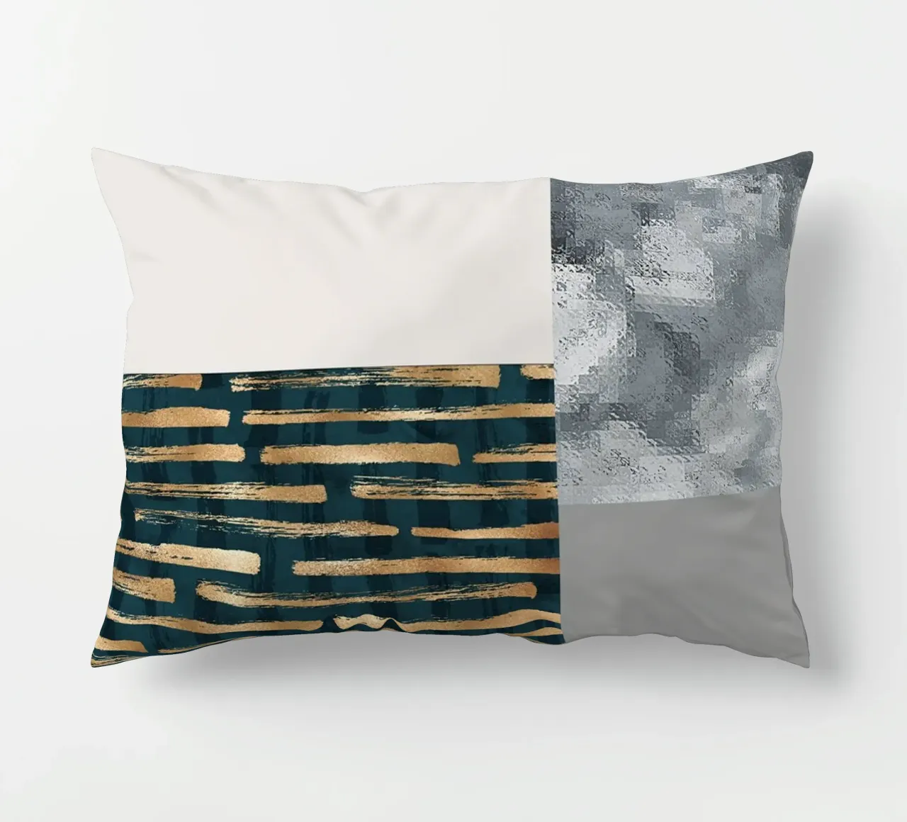 abstract gray and black squares 3 cuscino da vintageshop