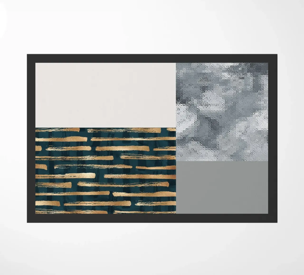 abstract gray and black squares 3 zerbino da vintageshop