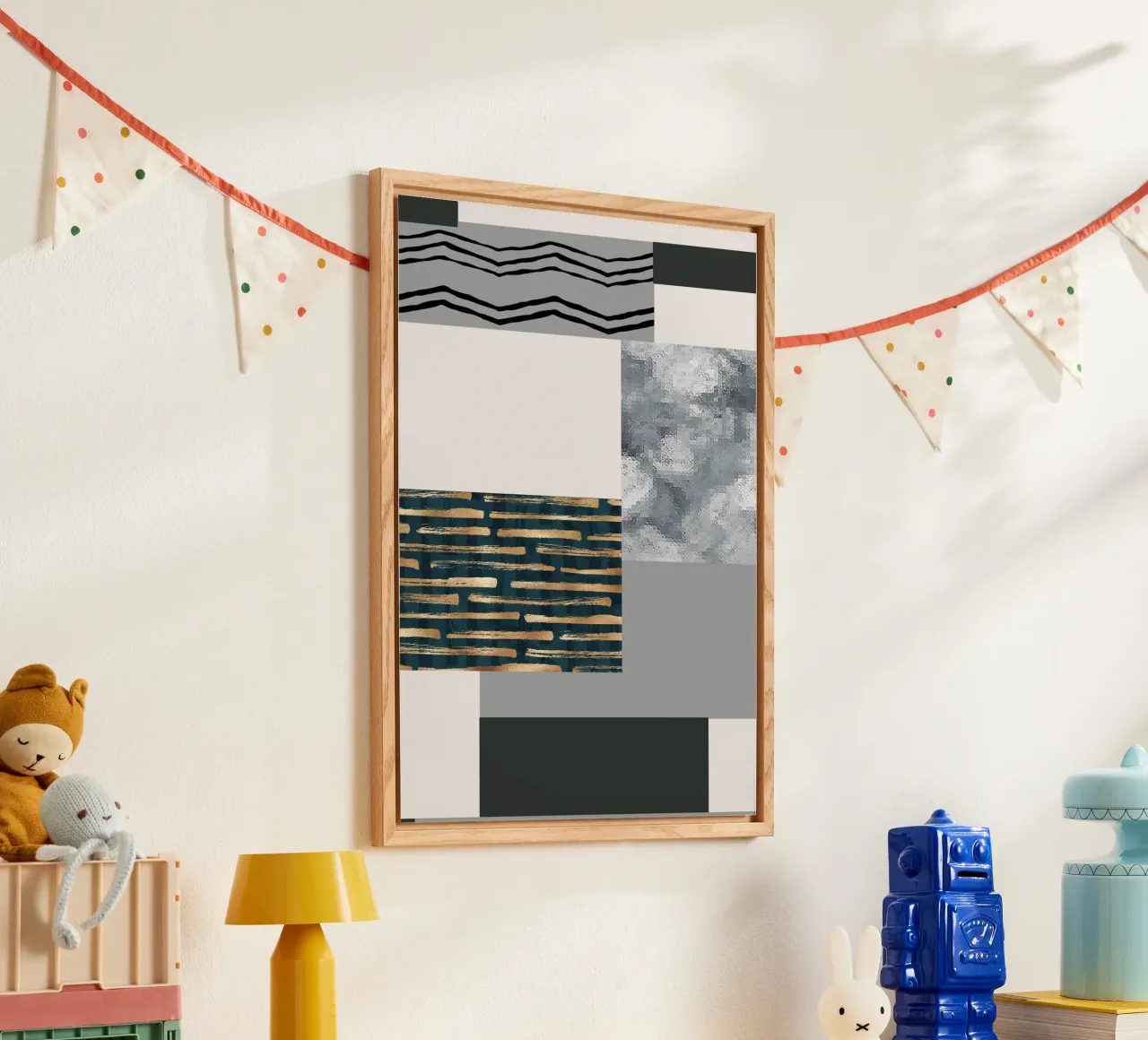 abstract gray and black squares 3 plexiglass da vintageshop