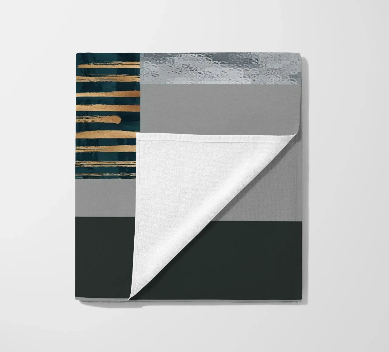 abstract gray and black squares 3 telo mare da vintageshop