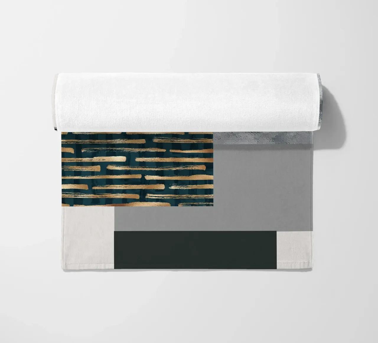 abstract gray and black squares 3 telo mare da vintageshop