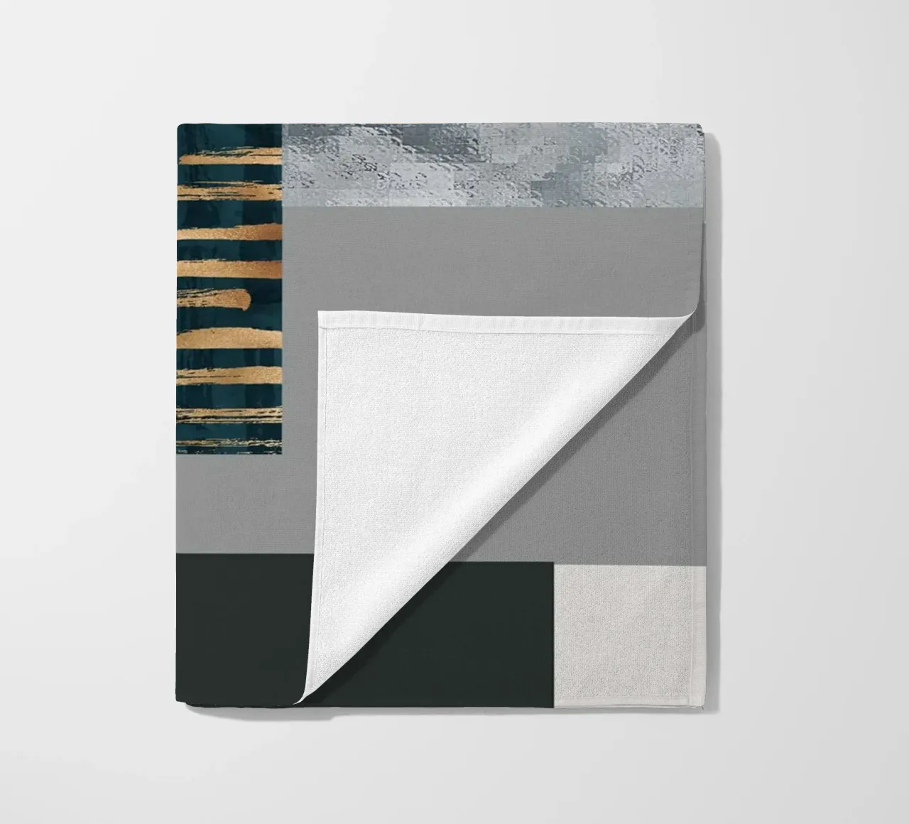 abstract gray and black squares 3 telo mare da vintageshop