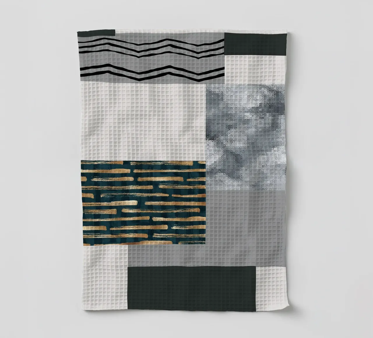 abstract gray and black squares 3 canovaccio da cucina da vintageshop