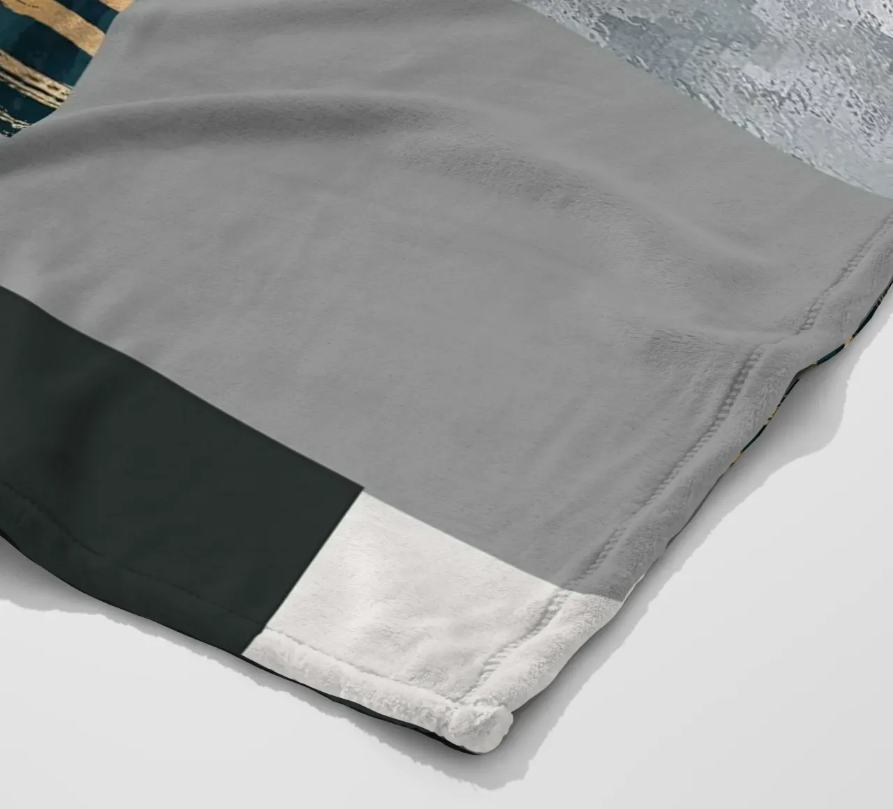 abstract gray and black squares 3 coperta in pile da vintageshop